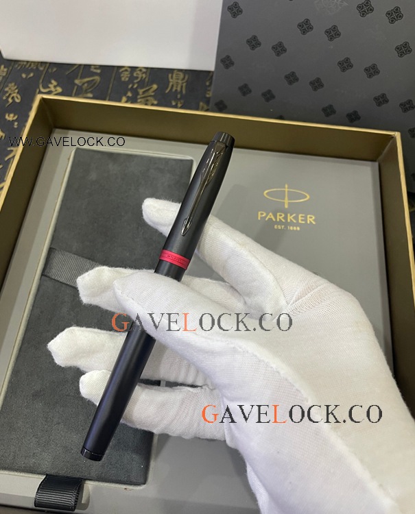 Copy PARKER IM Flame Orange Vibrant Rings Fountain Pen New